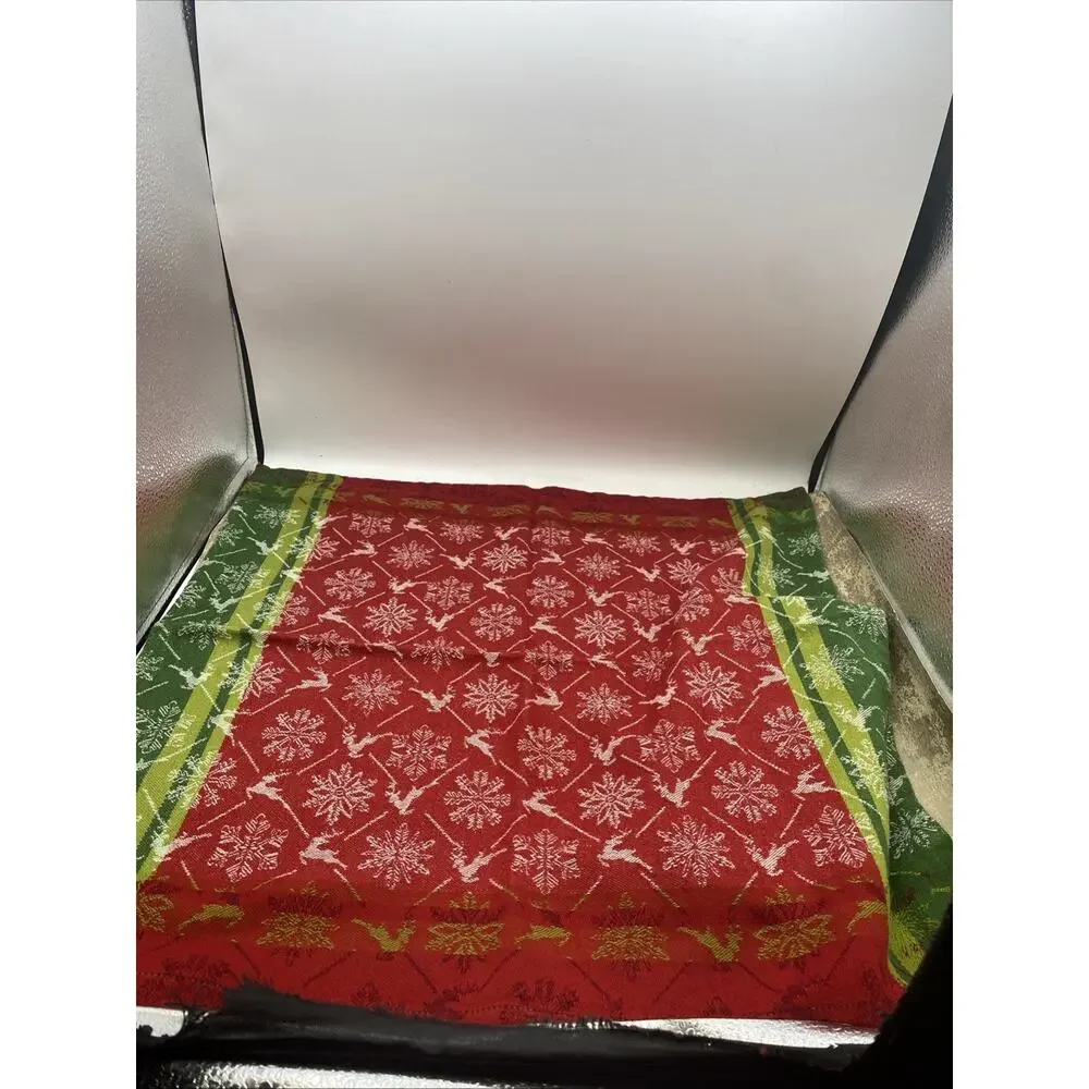 Pier 1 Imports Christmas Red/Green Deer Cloth Placemats - Set of 2